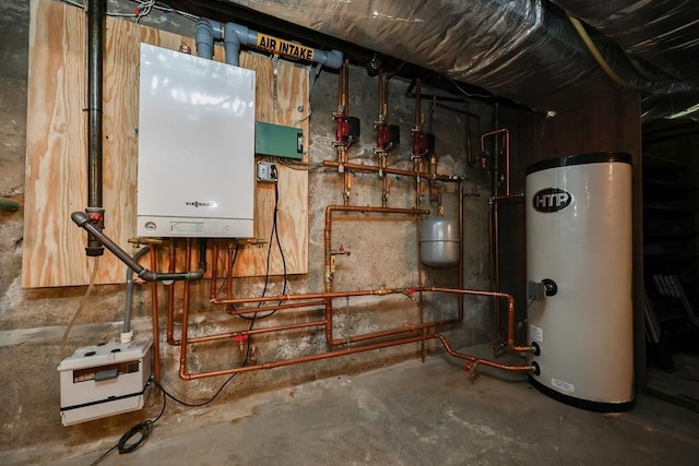 5 Baxter St, Westborough, MA 01581 - utility room featuring water heater and tankless water heater