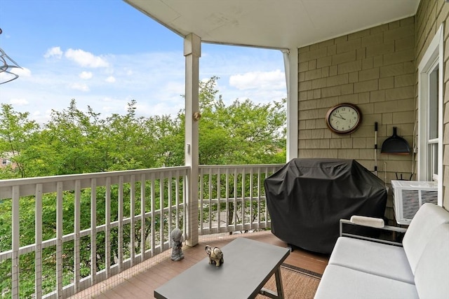 23 Randolph Pl Unit 301, Northampton, MA 01060 - deck with area for grilling and cooling unit