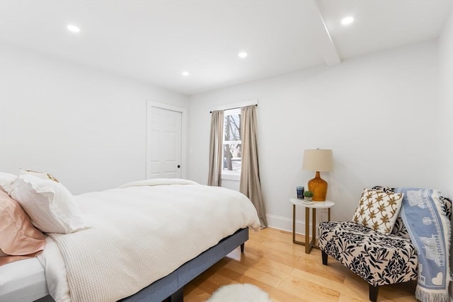 bedroom featuring wood-type flooring