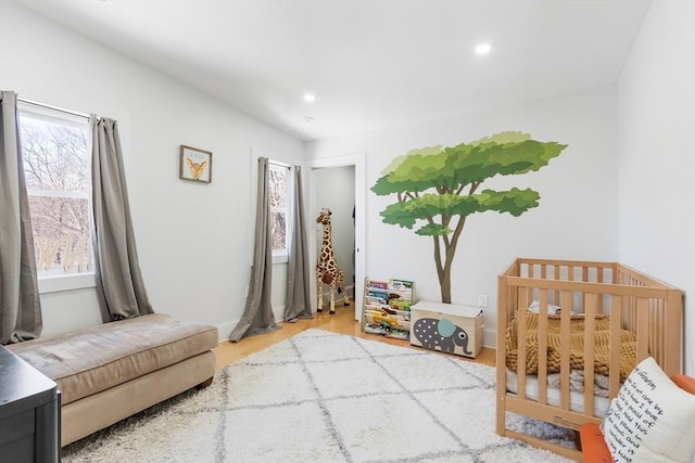 bedroom featuring hardwood / wood-style floors