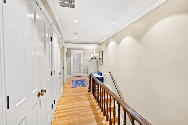 12 Braddock Park Unit 1, Boston, MA 02116 - hall with crown molding, light wood finished floors, recessed lighting, and baseboards