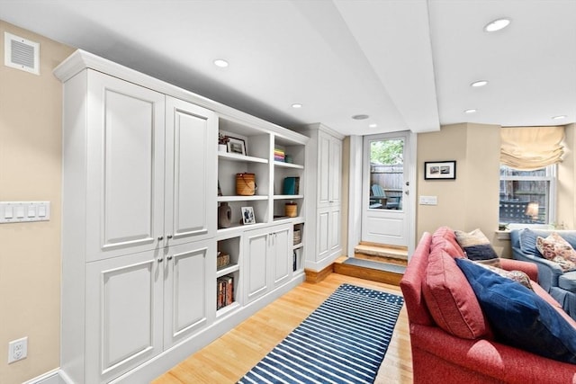 12 Braddock Park Unit 1, Boston, MA 02116 - living area with light wood-type flooring, recessed lighting, and baseboards