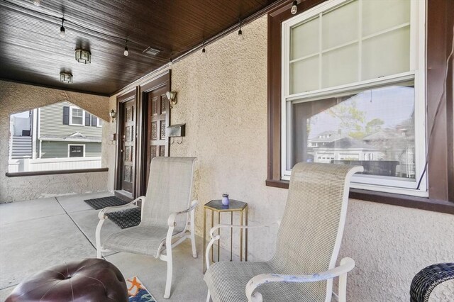 view of patio with a porch
