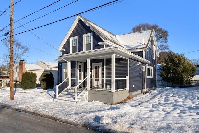 view of front of property with a porch