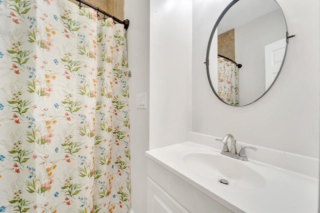 59 Bonair St, Somerville, MA 02145 - bathroom featuring vanity and curtained shower