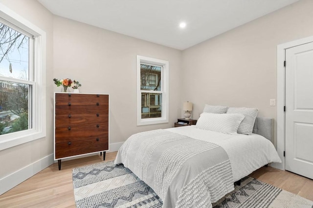 20 Boylston St Unit 3, Boston, MA 02130 - bedroom featuring light wood-style flooring, baseboards, and recessed lighting