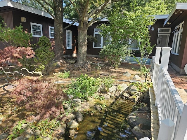 view of yard with a garden