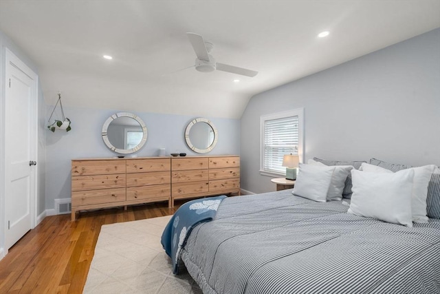 11 Netta Rd, Dedham, MA 02026 - bedroom featuring vaulted ceiling, wood finished floors, recessed lighting, a ceiling fan, and baseboards