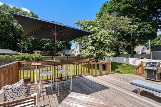 11 Netta Rd, Dedham, MA 02026 - wooden deck with grilling area
