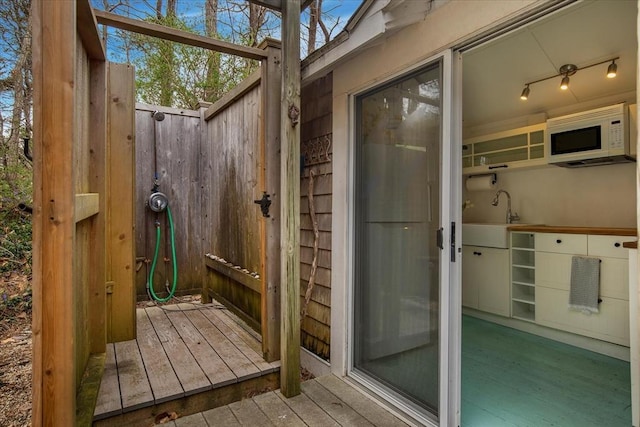 82 Shore Rd Unit 9, Truro, MA 02652 - bathroom featuring hardwood / wood-style flooring