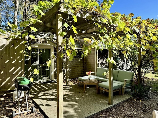 82 Shore Rd Unit 9, Truro, MA 02652 - view of patio / terrace with a deck, outdoor lounge area, and grilling area