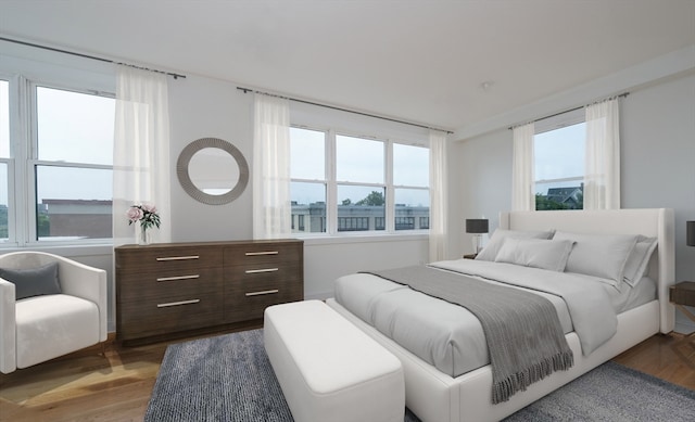 bedroom featuring hardwood / wood-style flooring