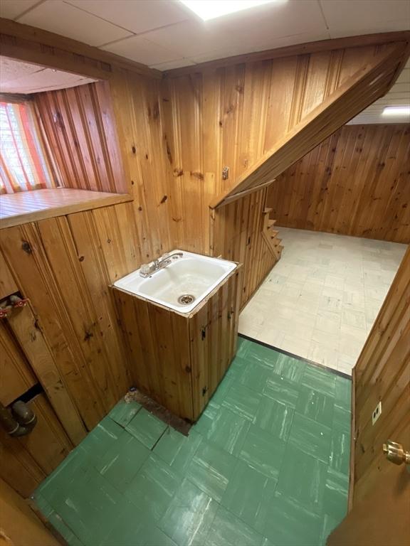 295 Atlantic, Quincy, MA 02171 - bar with tile patterned floors and wooden walls