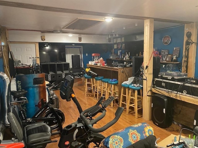 214 Hovenden Ave, Brockton, MA 02302 - miscellaneous room with wood finished floors