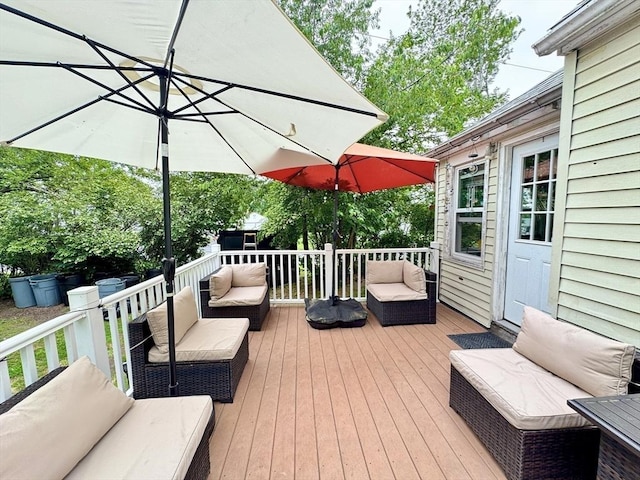 169 Beauchamp Ter, Chicopee, MA 01020 - wooden deck with outdoor lounge area