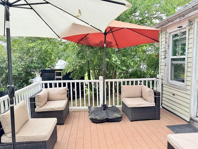 169 Beauchamp Ter, Chicopee, MA 01020 - wooden deck with outdoor lounge area