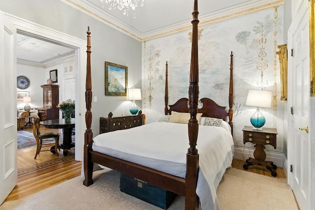 338 Harvard St Unit 1, Cambridge, MA 02139 - bedroom featuring wood finished floors and ornamental molding