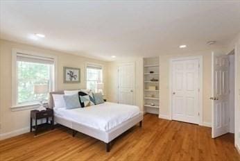 bedroom featuring hardwood / wood-style floors