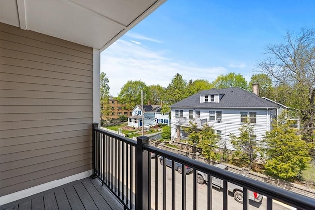 balcony featuring a residential view