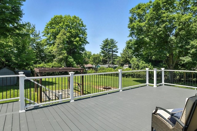 683 Rogers Ave, West Springfield, MA 01089 - deck featuring a yard