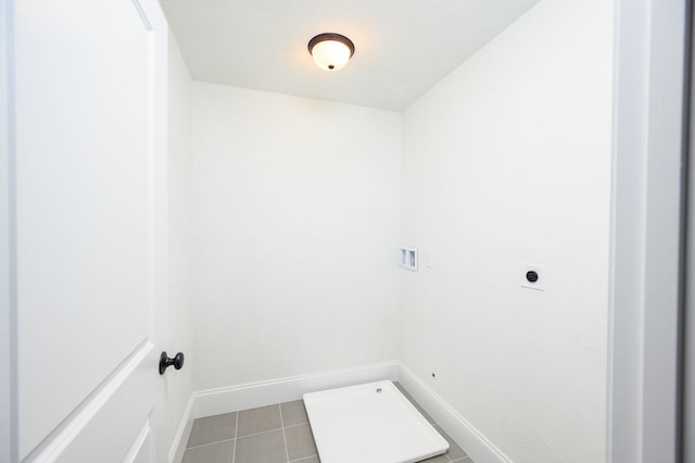 washroom featuring washer hookup, tile patterned floors, and hookup for an electric dryer