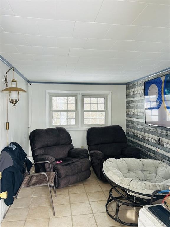 view of tiled living room