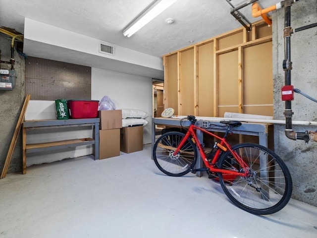 garage with visible vents