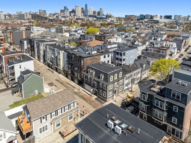 bird's eye view with a view of city