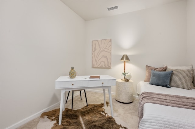 bedroom with carpet