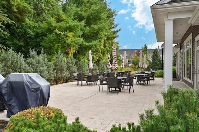 view of patio / terrace featuring area for grilling