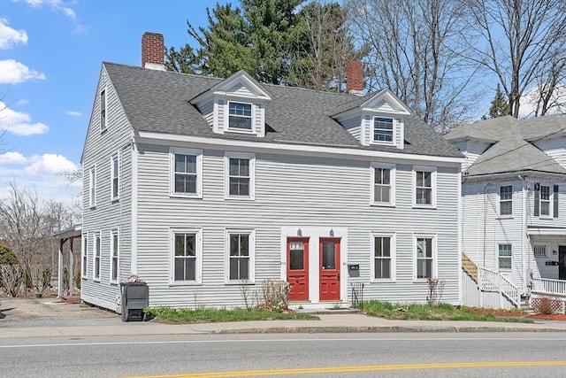 301 S Main, Haverhill, MA 01835 - colonial house with a chimney and roof with shingles