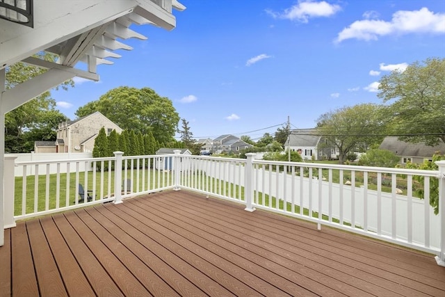 1137 Ferry St, Marshfield, MA 02050 - deck with a lawn and a residential view