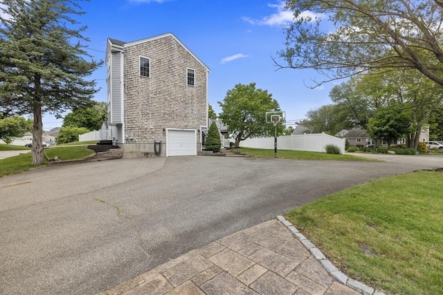 1137 Ferry St, Marshfield, MA 02050 - view of side of property featuring driveway and a garage