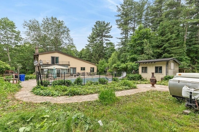 2 Orchard St, Berkley, MA 02779 - view of yard featuring a pool and view of scattered trees