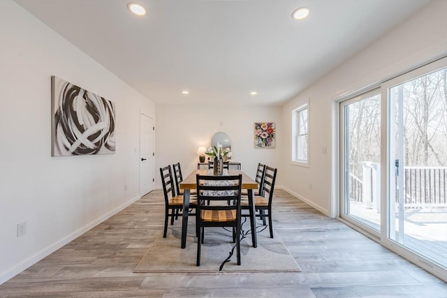 438 Granite St, Worcester, MA 01604 - dining room featuring recessed lighting and light wood-type flooring