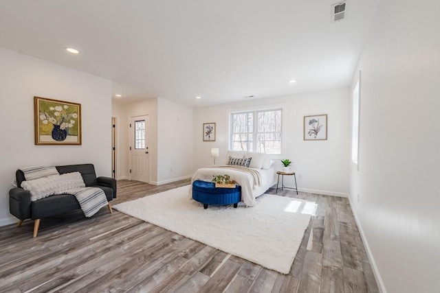 438 Granite St, Worcester, MA 01604 - bedroom with wood finished floors and recessed lighting