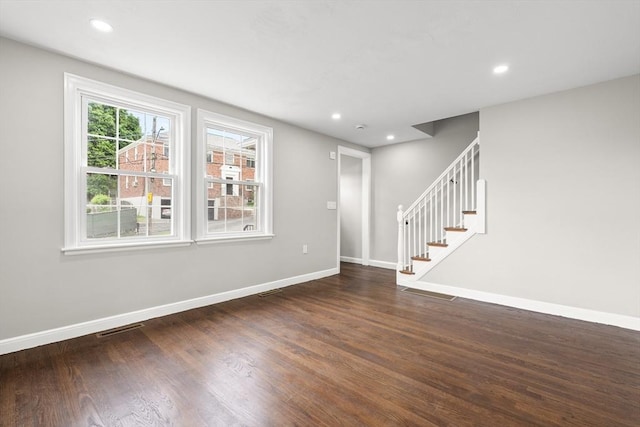 11 Bishop Rd Unit 11, Quincy, MA 02170 - foyer entrance with baseboards, wood finished floors, recessed lighting, and stairway