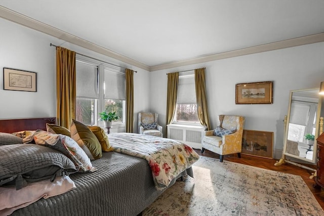 bedroom featuring ornamental molding