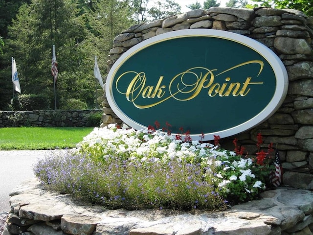 view of community sign