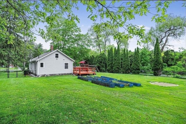 38 Main St, Acton, MA 01720 - view of yard with a wooden deck