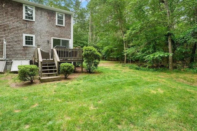 2 Colonial Dr Unit 2, Norton, MA 02766 - view of grassy yard featuring a deck