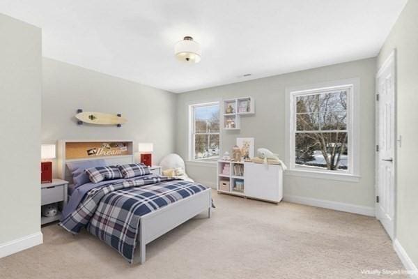 view of carpeted bedroom