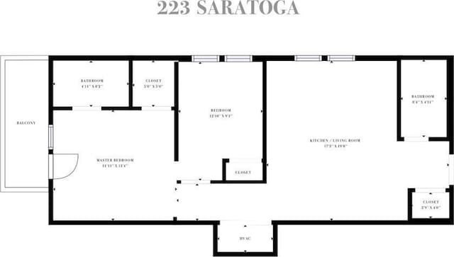 223 Saratoga St Unit U203, Boston, MA 02128 - floor plan / room layout