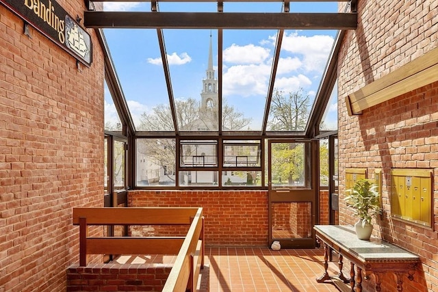 view of sunroom