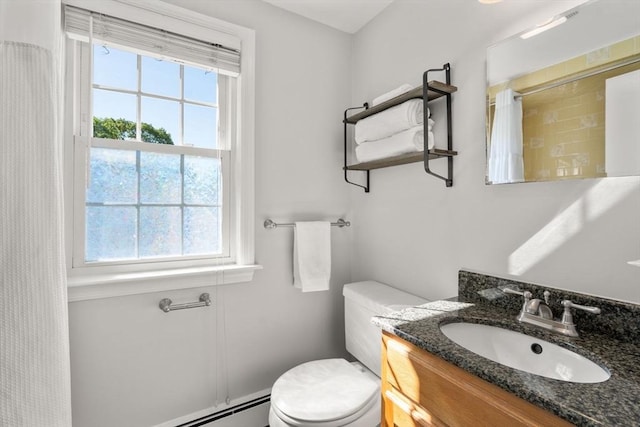 15 Janet Rd, Arlington, MA 02474 - full bath featuring healthy amount of natural light, toilet, vanity, and curtained shower