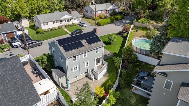15 Janet Rd, Arlington, MA 02474 - aerial view of residential area featuring a pool area