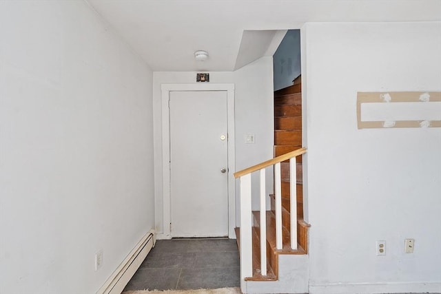 22 Taylor St Unit 1, Gloucester, MA 01930 - stairs featuring a baseboard heating unit