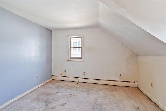 22 Taylor St Unit 1, Gloucester, MA 01930 - bonus room with baseboard heating and vaulted ceiling