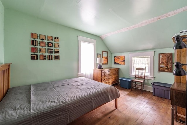 58 Field St, West Springfield, MA 01089 - bedroom featuring multiple windows, hardwood / wood-style flooring, and lofted ceiling