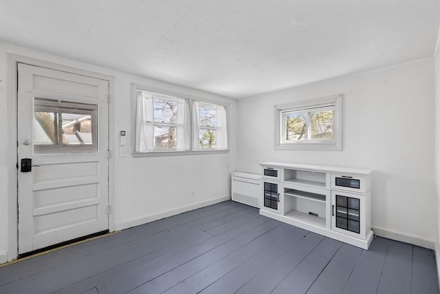 9 Nonantum Rd, Marblehead, MA 01945 - entrance foyer with baseboards, healthy amount of natural light, and dark wood-type flooring